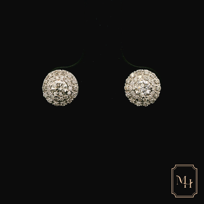 Double-Halo Diamond Earrings
