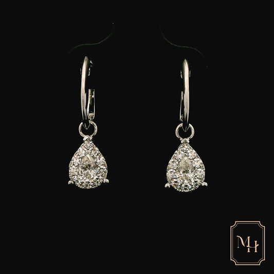 Diamond Pear-Shaped Earrings