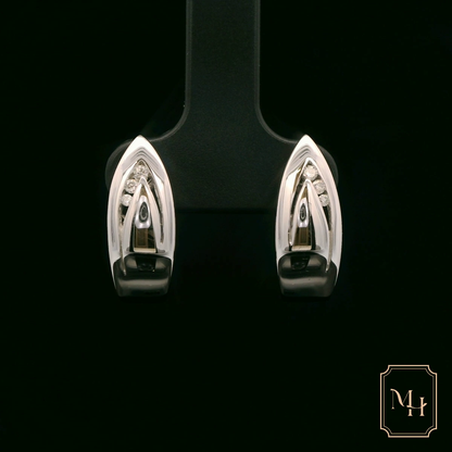 Ark-Shaped Diamond Earrings
