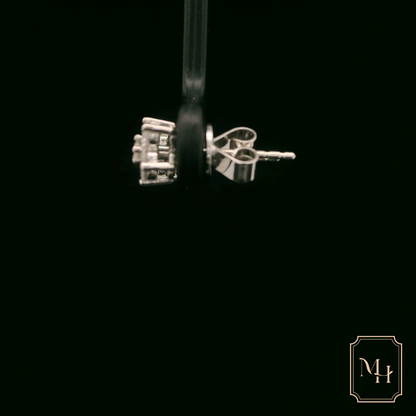 Five-Petal Floral Diamond Earrings