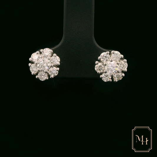 Snowflake-Studded Diamond Earrings