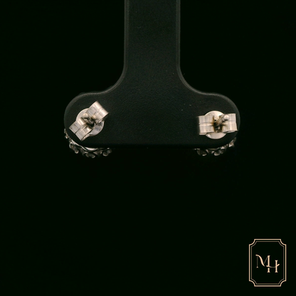 Floral-Studded Diamond Earrings