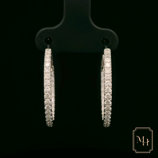 Diamond Hoop Earrings