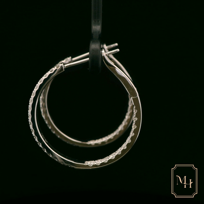 Diamond Hoop Earrings