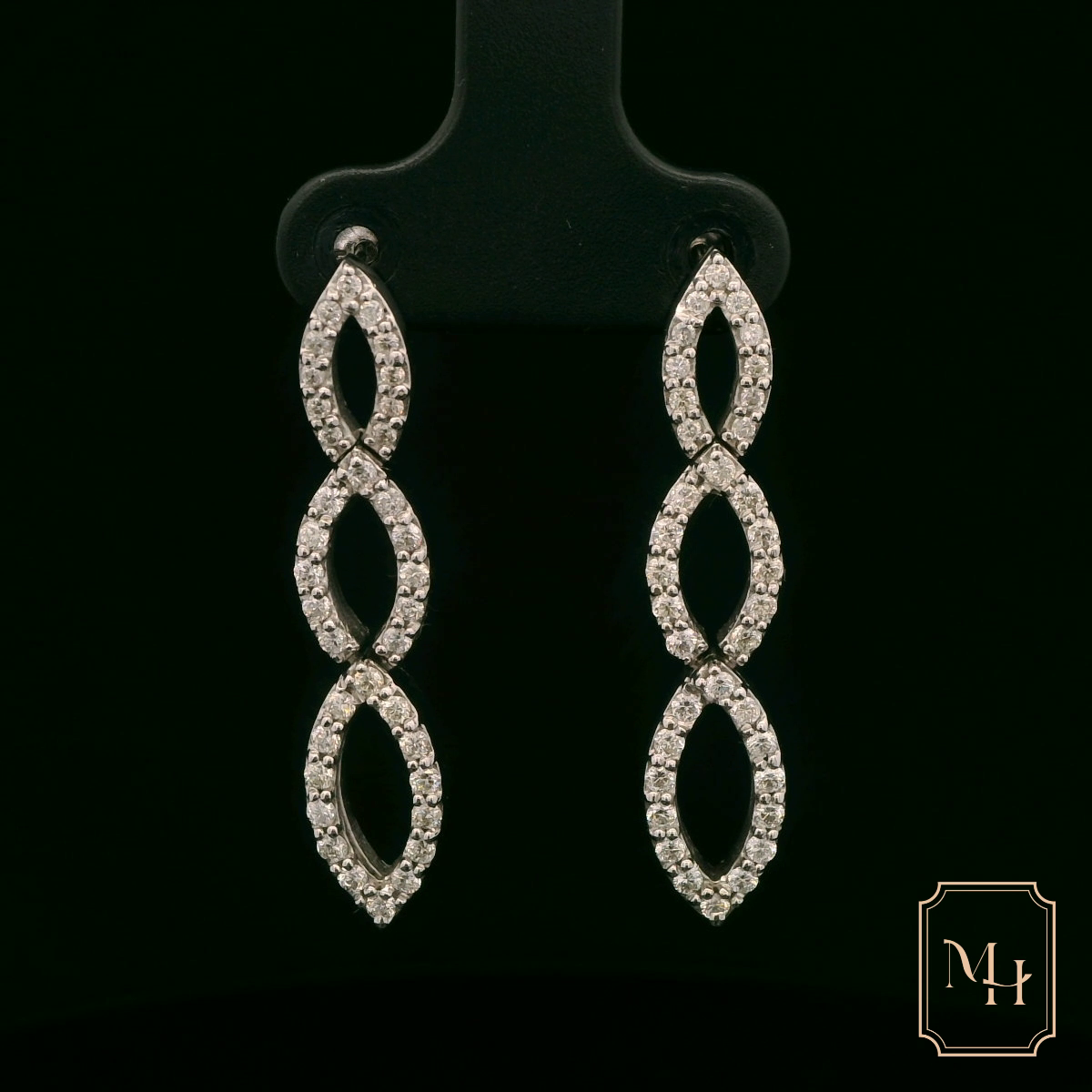 Diamond Marquise-Drop Earrings