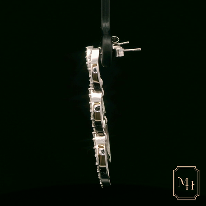 Diamond Marquise-Drop Earrings