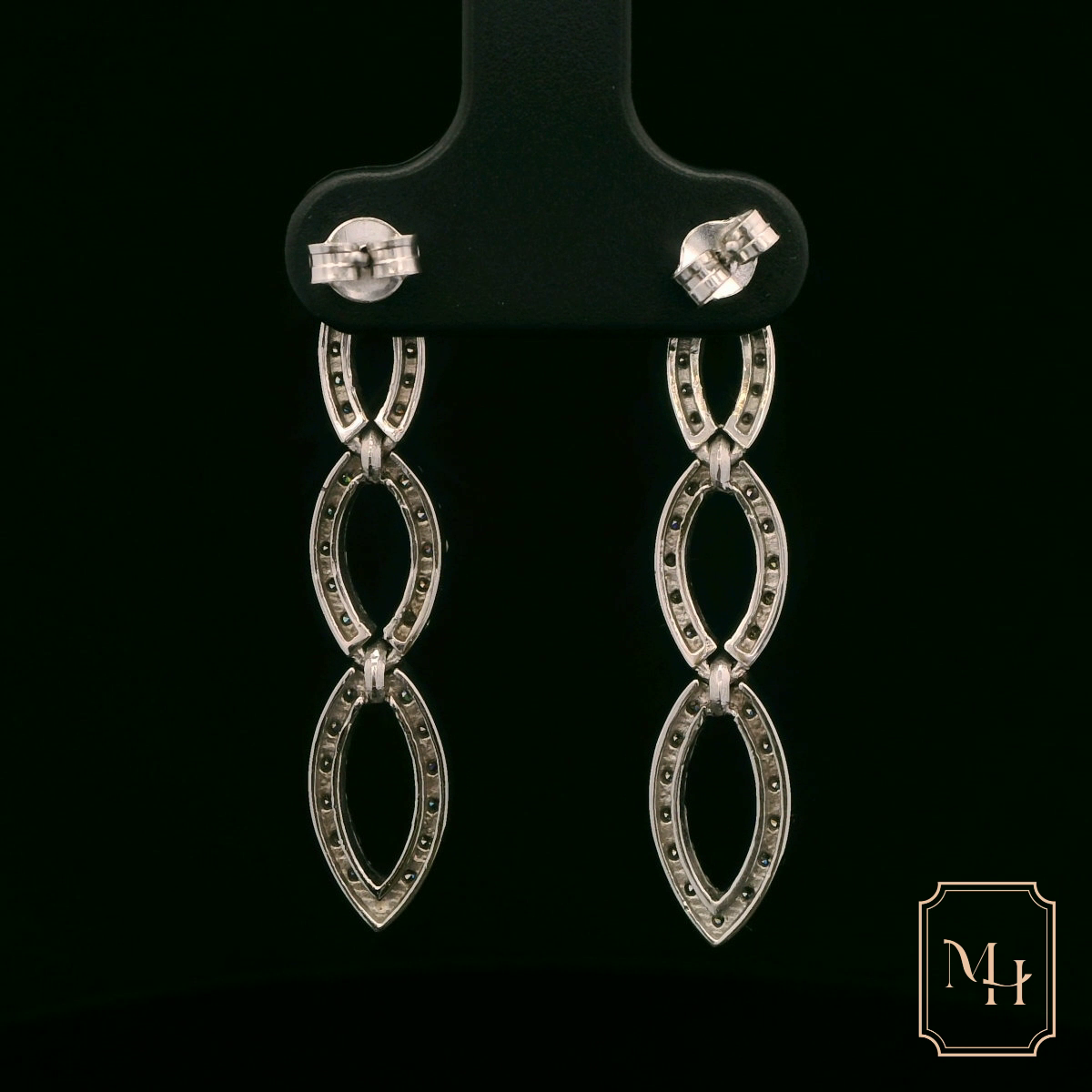 Diamond Marquise-Drop Earrings