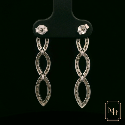 Diamond Marquise-Drop Earrings