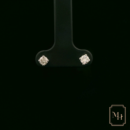 Single-Stone Diamond Earrings