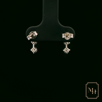 Three-Stone Diamond Drop Earrings