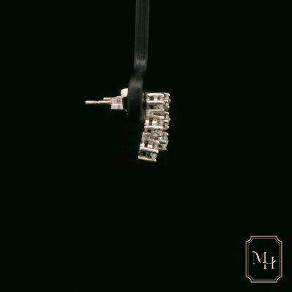 Three-Stone Diamond Drop Earrings