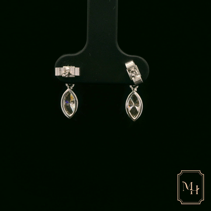 Diamond Marquise-Drop Earrings