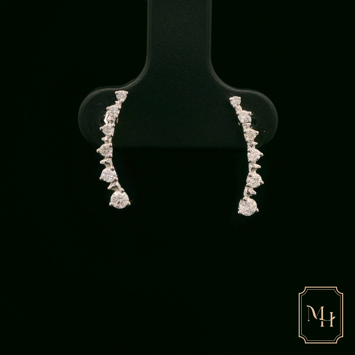 Six-Stone Diamond Drop Earrings