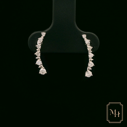 Six-Stone Diamond Drop Earrings