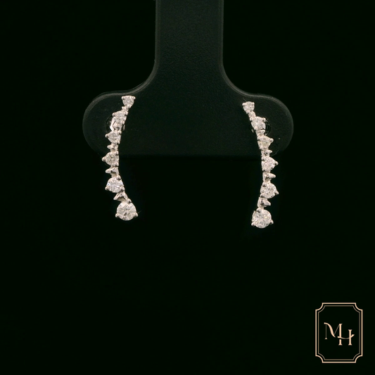 Six-Stone Diamond Drop Earrings