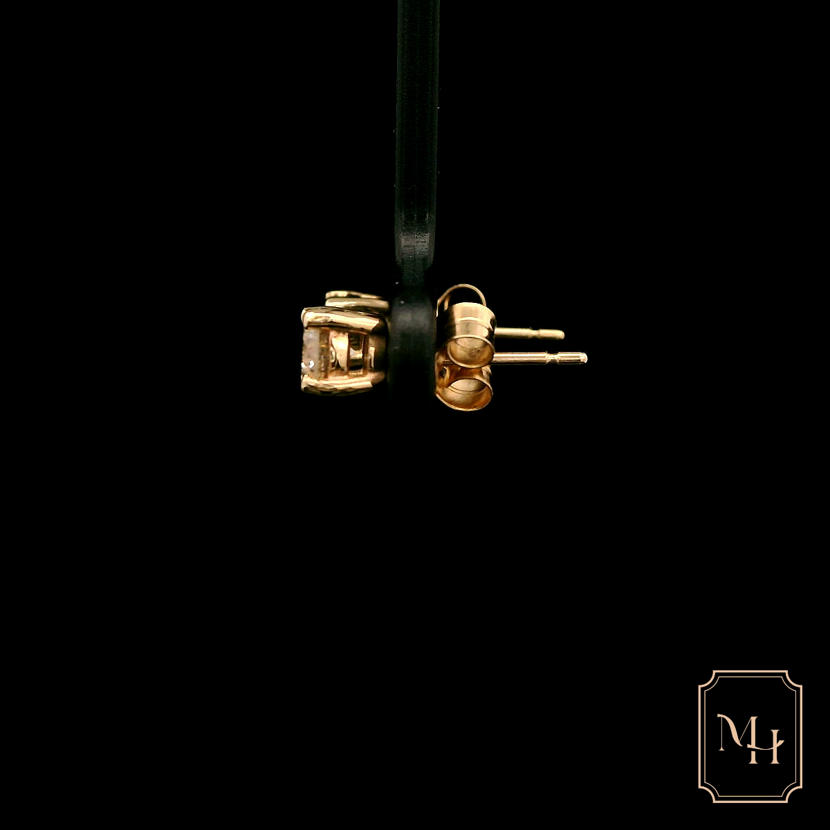 Solitaire-Diamond Stud Earrings