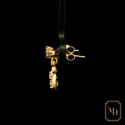 Gold & Diamond Infinity Earrings