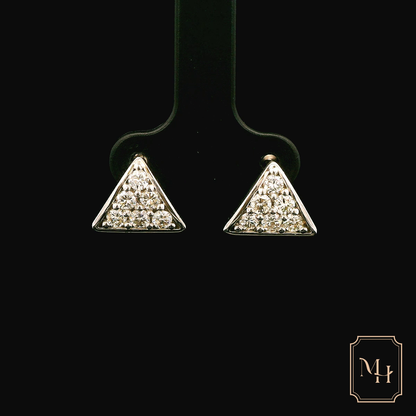 Diamond Pyramid Earrings