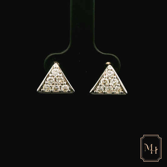 Diamond Pyramid Earrings