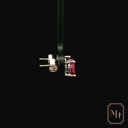 Solitaire Ruby Stud Earrings