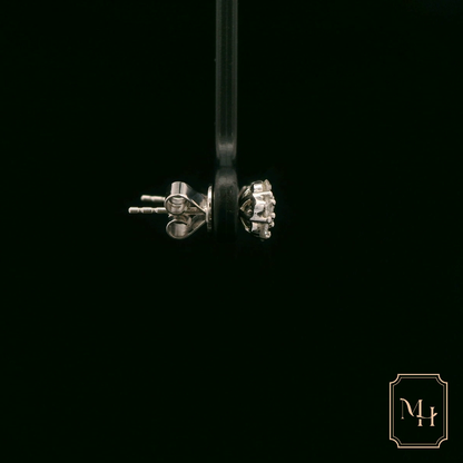 Diamond Floral-Cluster Earrings