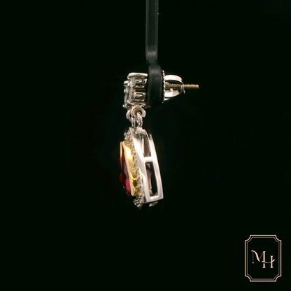 Tourmaline & Diamond Drop Earrings