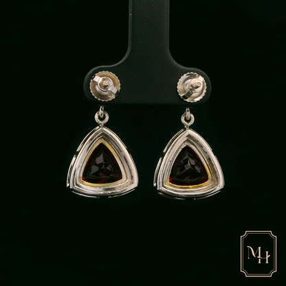 Tourmaline & Diamond Drop Earrings