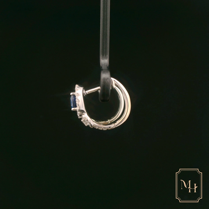 Midnight Sapphire & Diamond Earrings