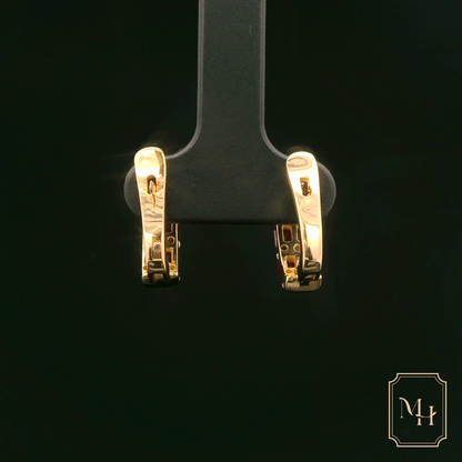 Ruby & Diamond Patterned Earrings