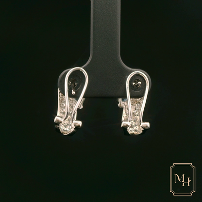 Aqua & Diamond Teardrop Earrings