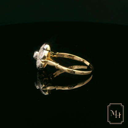 Diamond & Gold Floral Ring
