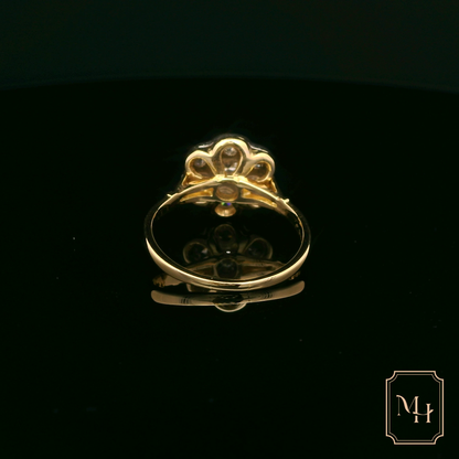 Diamond & Gold Floral Ring