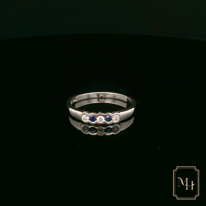 Four-Stone Sapphire & Diamond Ring