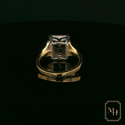 Emerald-Cut Morganite Ring