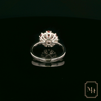Ruby & Diamond Floral Ring