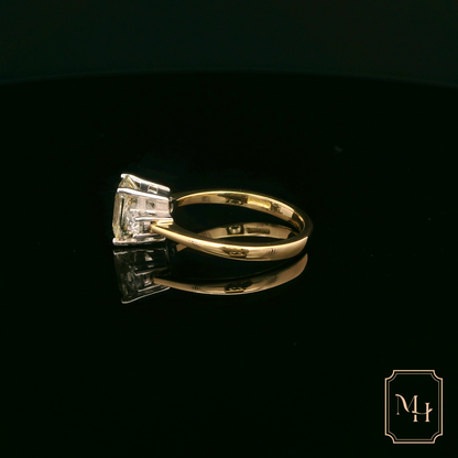 Yellow Sapphire & Diamond Ring