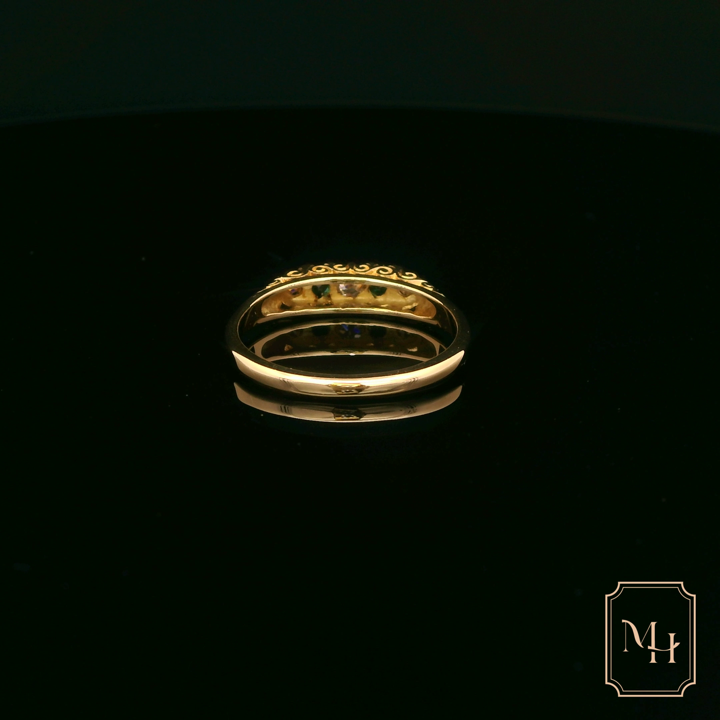 Royal Green Emerald & Diamond Ring