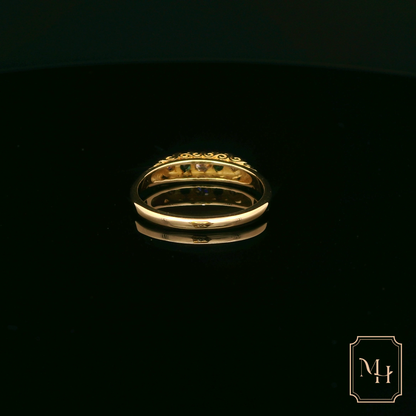 Royal Green Emerald & Diamond Ring