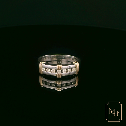 Seven-Stone Diamond and Gold Ring