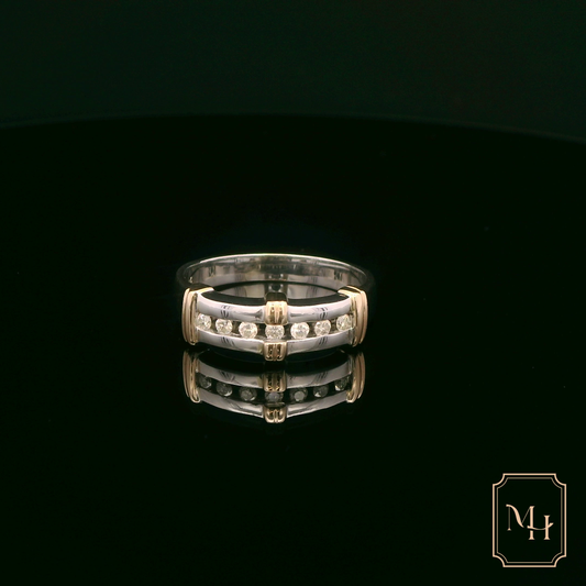 Seven-Stone Diamond and Gold Ring