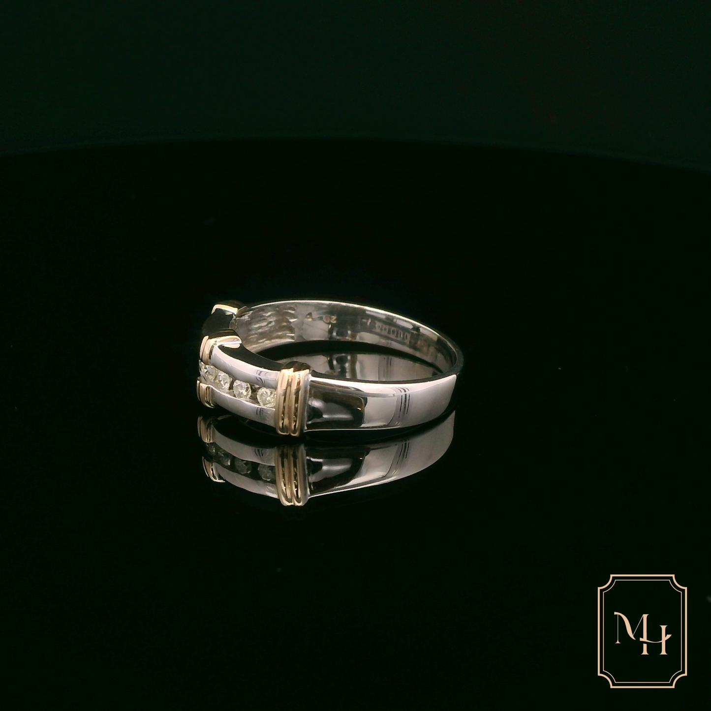 Seven-Stone Diamond and Gold Ring