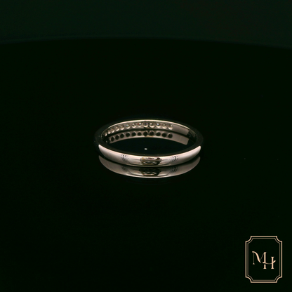 Channel-Set Slim Diamond White Gold Ring