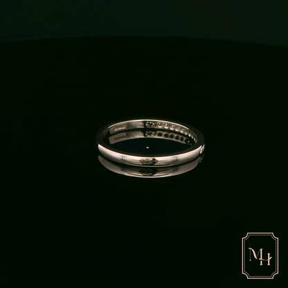 Channel-Set Slim Diamond White Gold Ring
