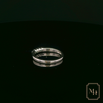 Emerald & Diamond White Gold Ring