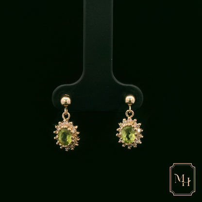 Peridot Cluster Earrings