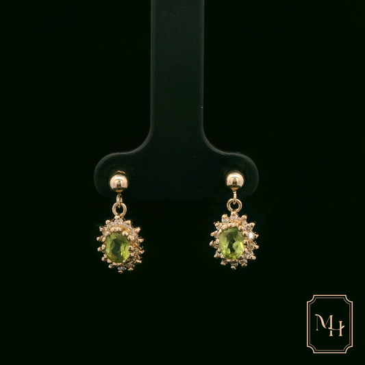 Peridot Cluster Earrings