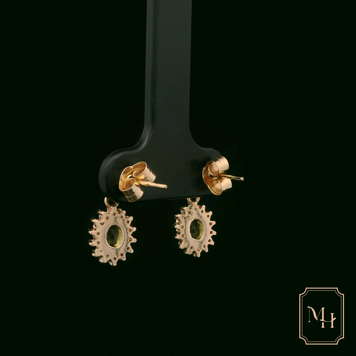 Peridot Cluster Earrings