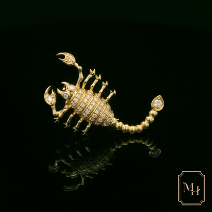 Golden Scorpion Brooch