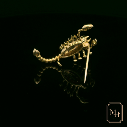 Golden Scorpion Brooch