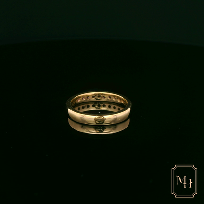 Channel-Set Half Eternity Amethyst Ring